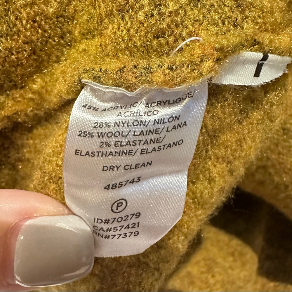 Ann Taylor wool blend sweater size small mustard - Picture 4 of 5